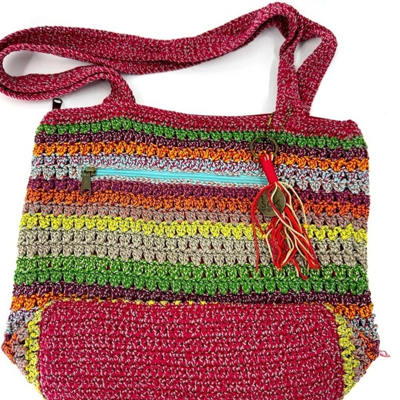 The Sak Boho Woven multicolor Purse / Shoulder Tote - Picture 1 of 8